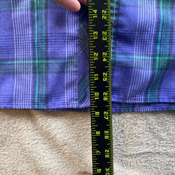 Marmot Woman's Plaid Button-Up Shirt XL in Purple & Green Long Sleeve - Picture 5 of 13